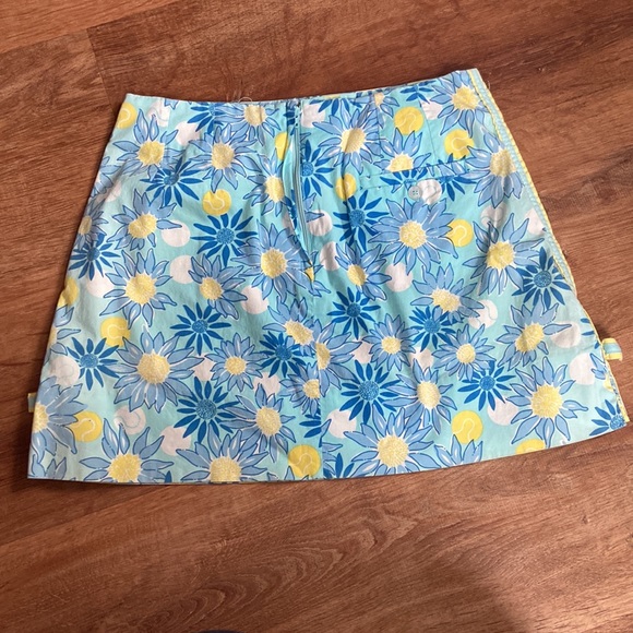 Vintage Lilly Pulitzer Blue Daisy Tennis Mini Skirt - Picture 5 of 6